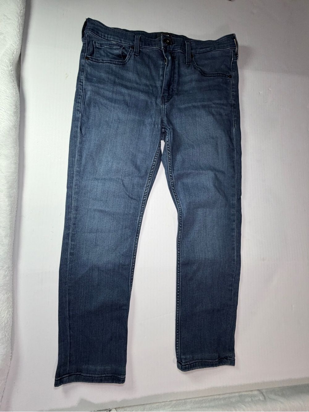 PAIGE Mens Straight Leg Jeans in Dark Blue Wash 34x25